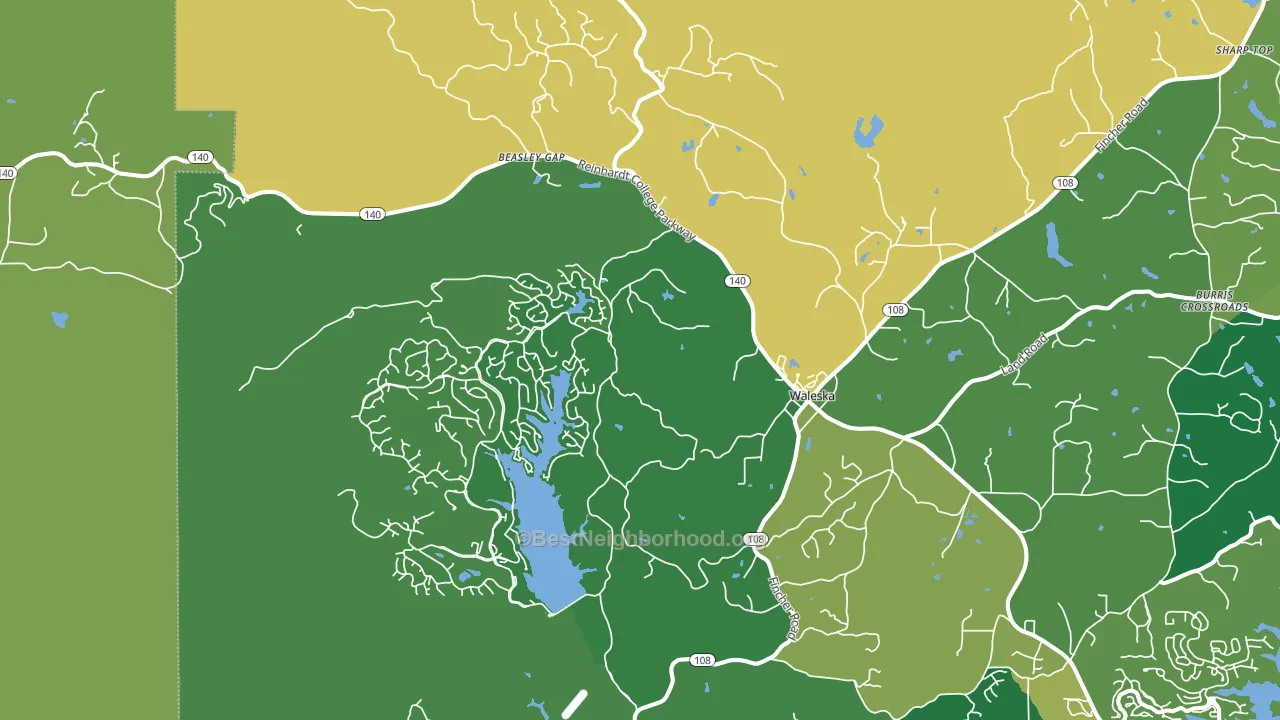 30183, GA block-group voter-turnout map