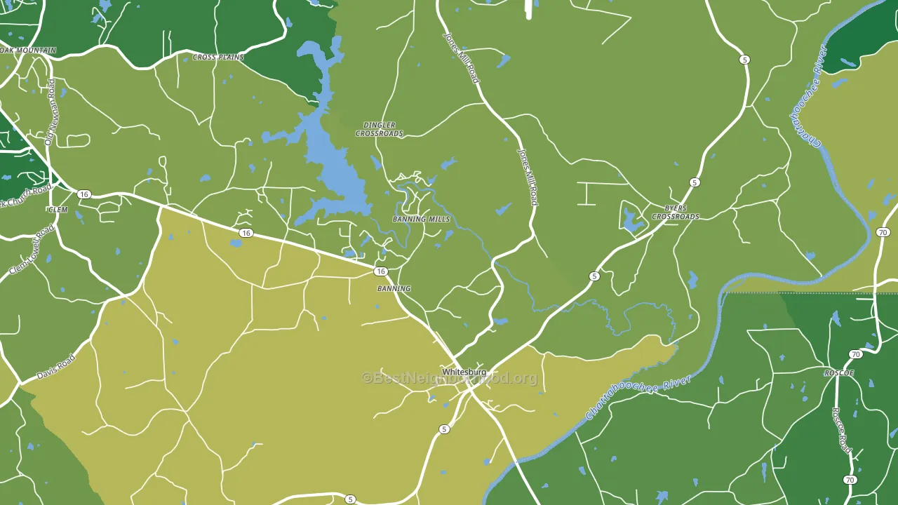 30185, GA block-group voter-turnout map