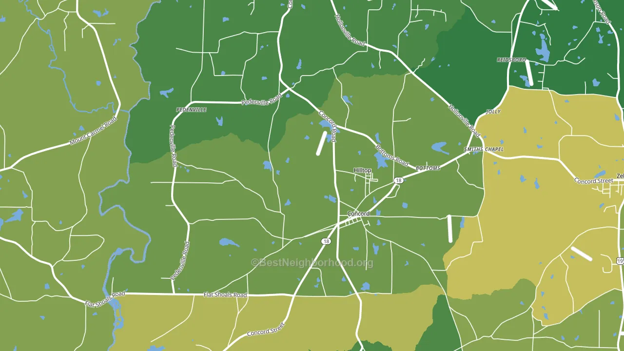 30206, GA block-group voter-turnout map