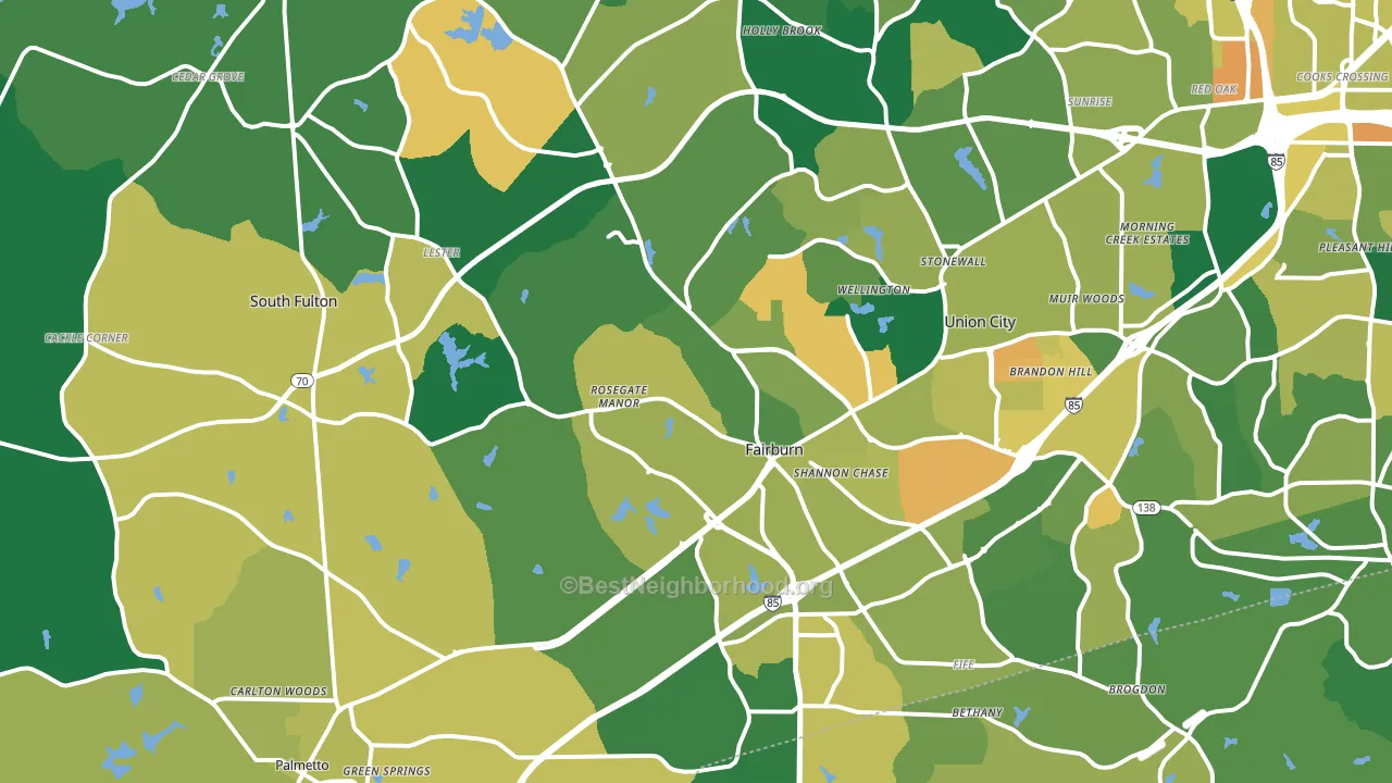 30213, GA block-group voter-turnout map