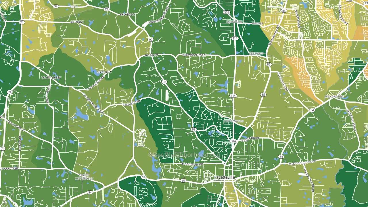 30214, GA block-group voter-turnout map