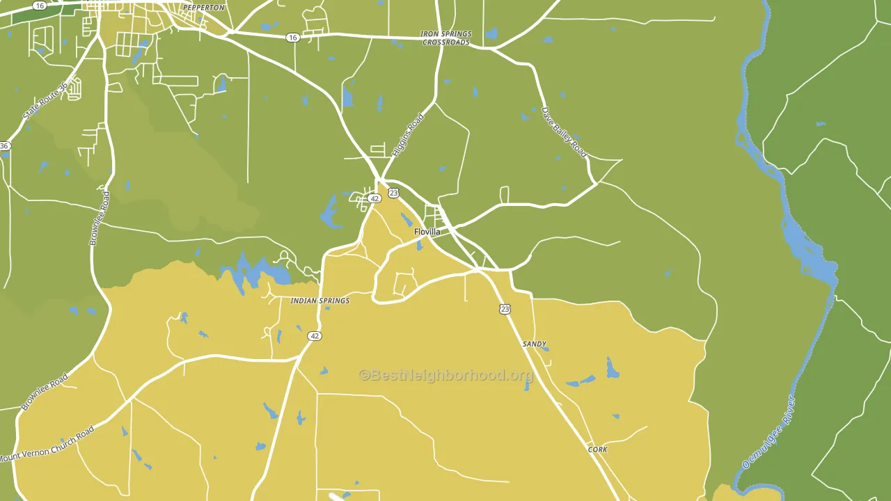 30216, GA block-group voter-turnout map