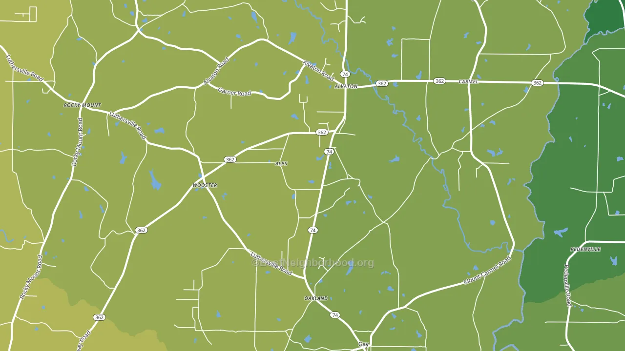 30218, GA block-group voter-turnout map