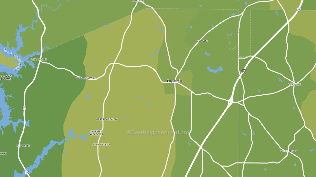 30230, GA block-group voter-turnout map