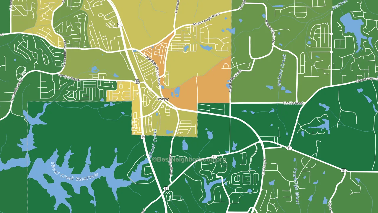 30250, GA block-group voter-turnout map