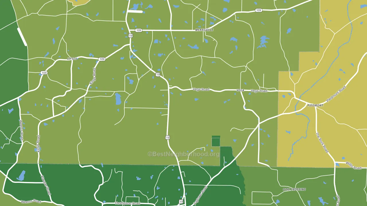 30256, GA block-group voter-turnout map