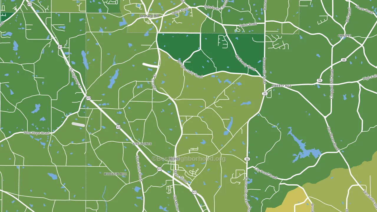 30257, GA block-group voter-turnout map