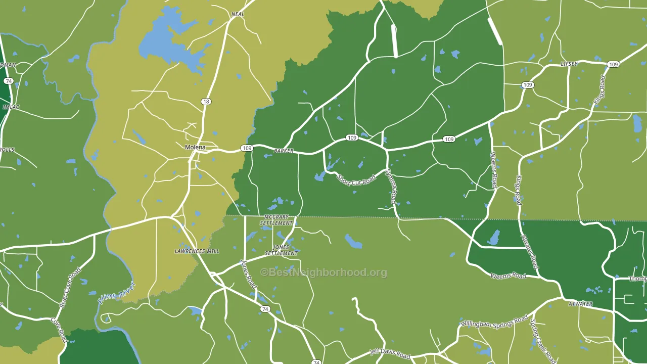 30258, GA block-group voter-turnout map