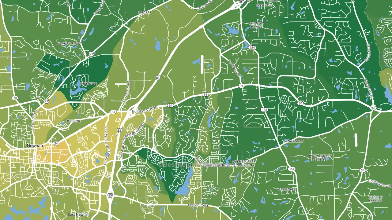 30265, GA block-group voter-turnout map