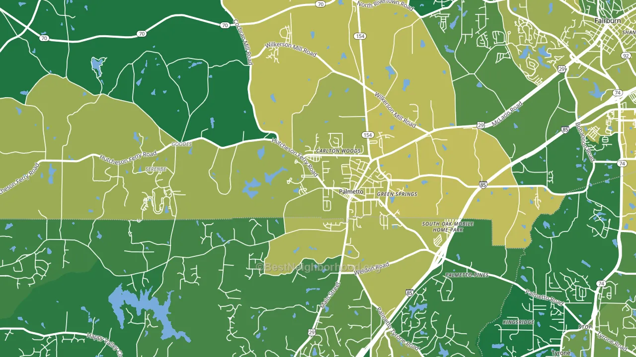 30268, GA block-group voter-turnout map