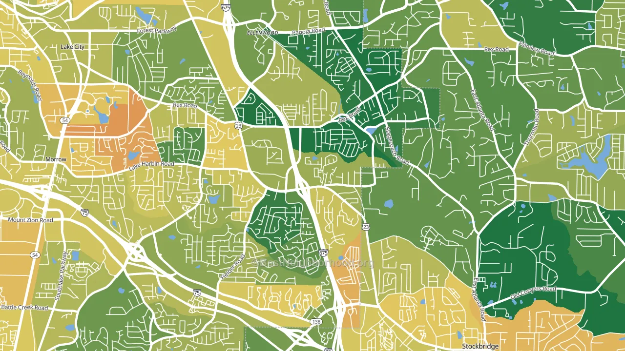 30273, GA block-group voter-turnout map