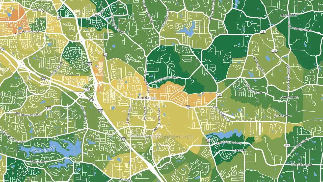 30281, GA block-group voter-turnout map