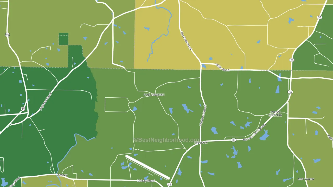 30285, GA block-group voter-turnout map