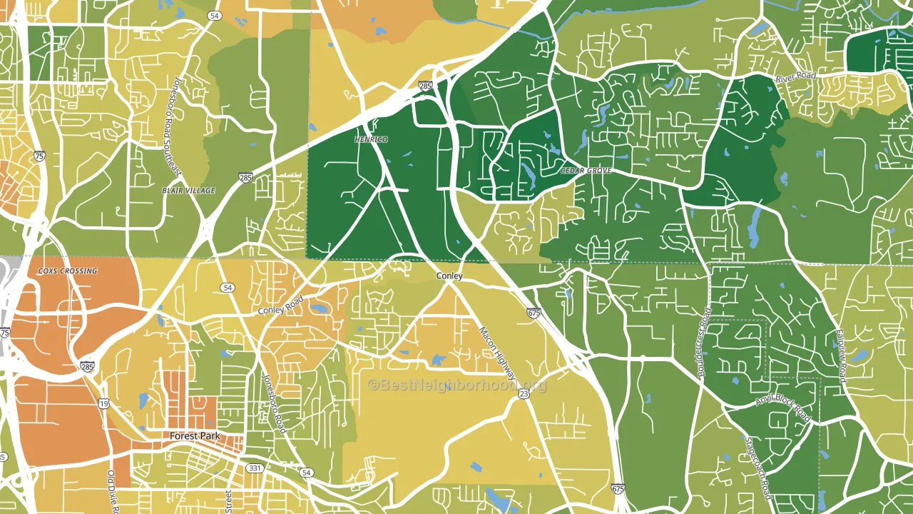 30288, GA block-group voter-turnout map