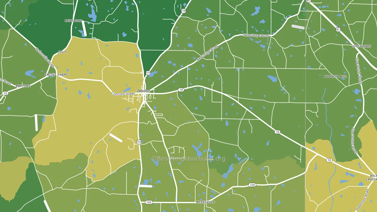 30295, GA block-group voter-turnout map