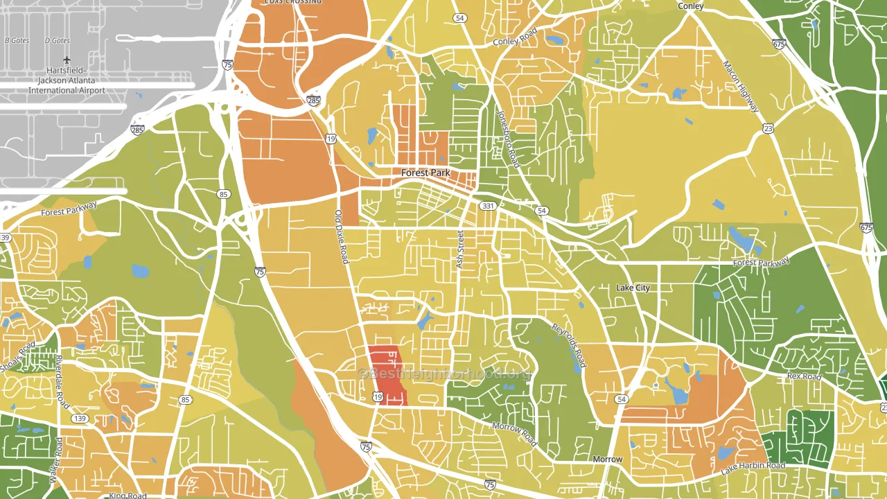 30297, GA block-group voter-turnout map