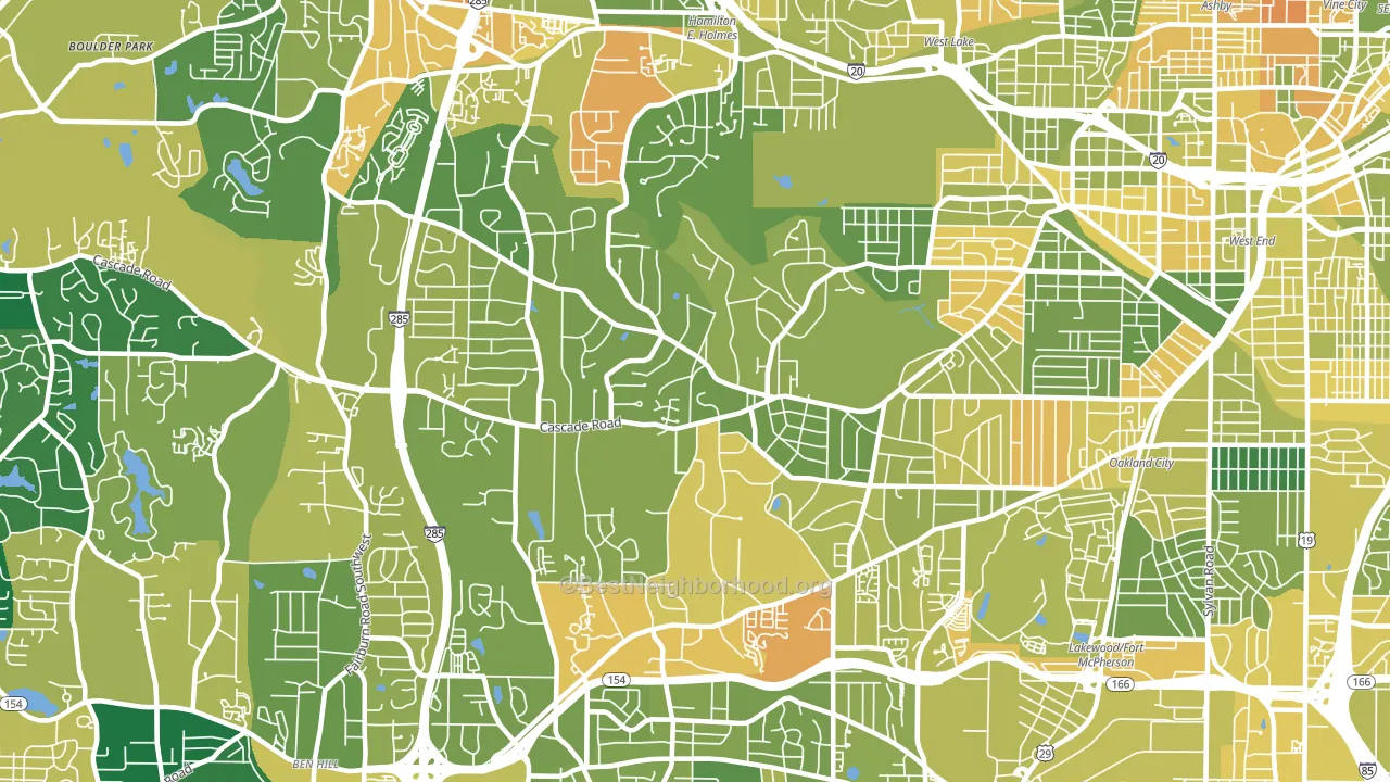 30311, GA block-group voter-turnout map