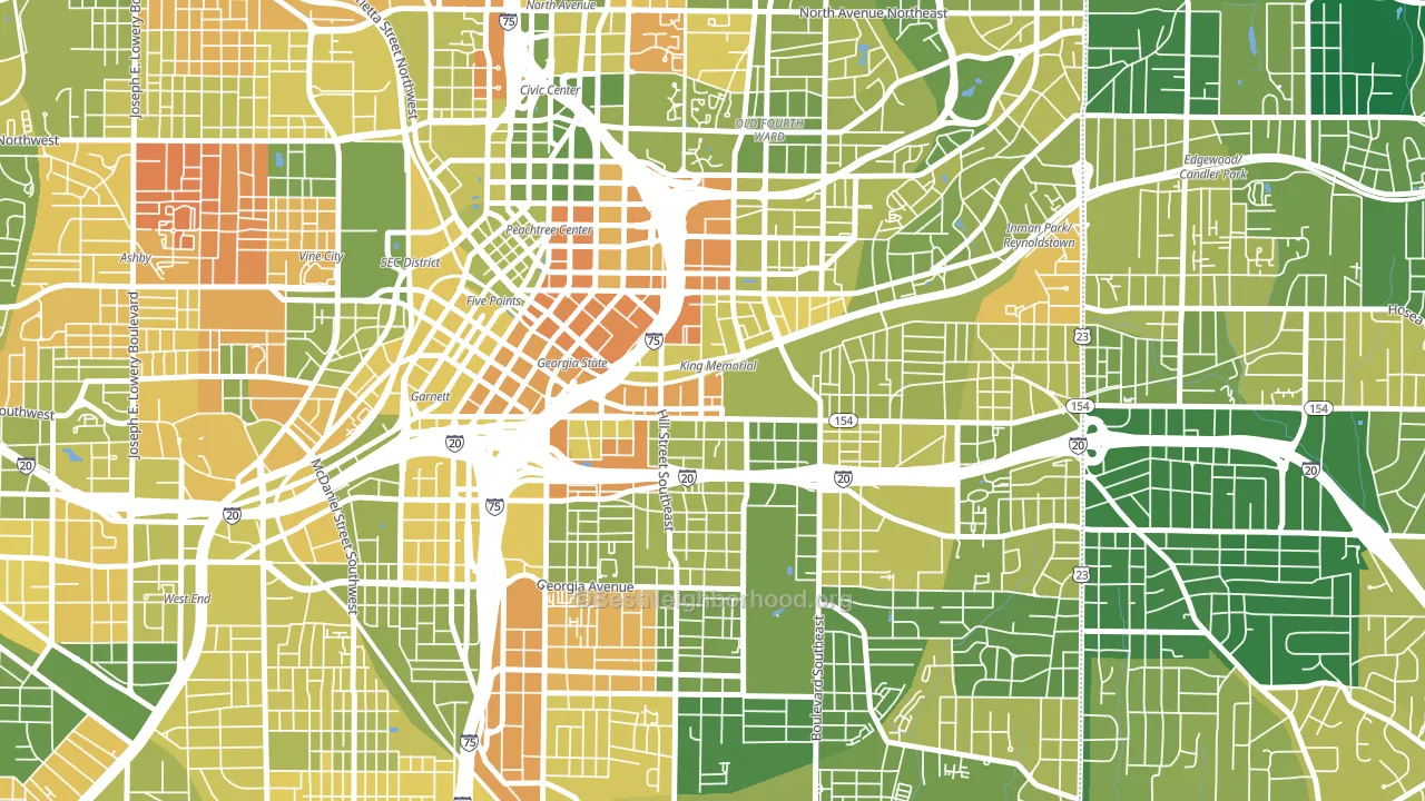 30312, GA block-group voter-turnout map