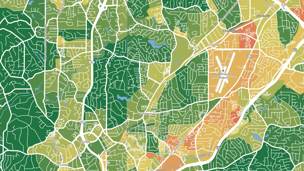 30319, GA block-group voter-turnout map