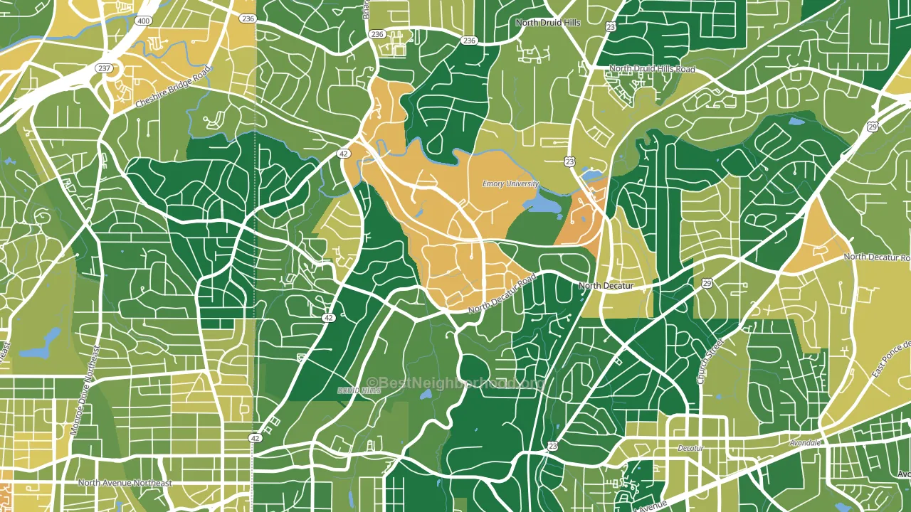 30322, GA block-group voter-turnout map