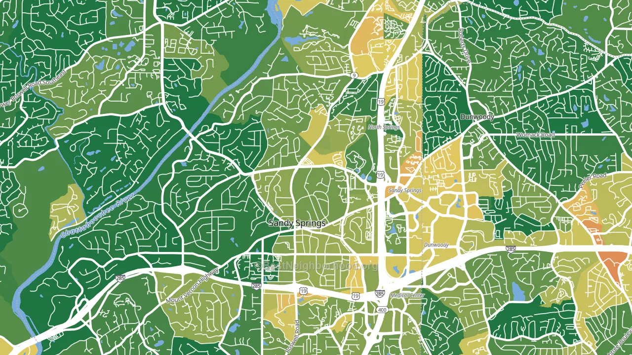 30328, GA block-group voter-turnout map
