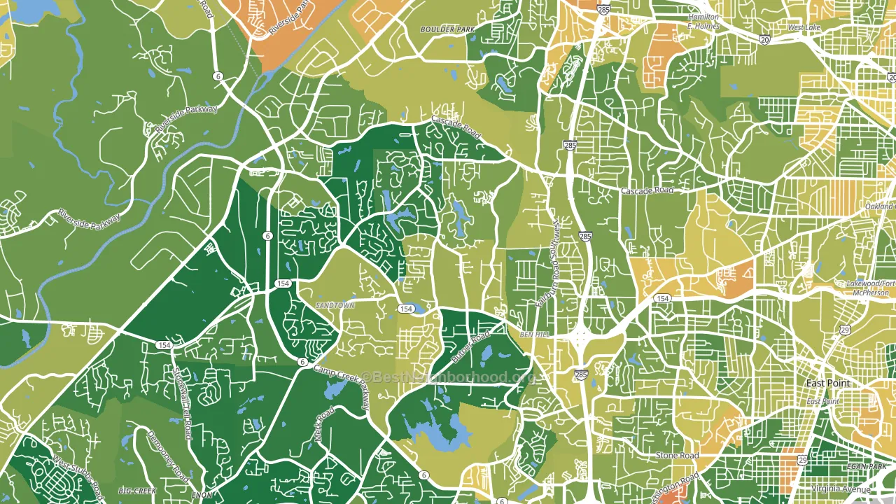 30331, GA block-group voter-turnout map