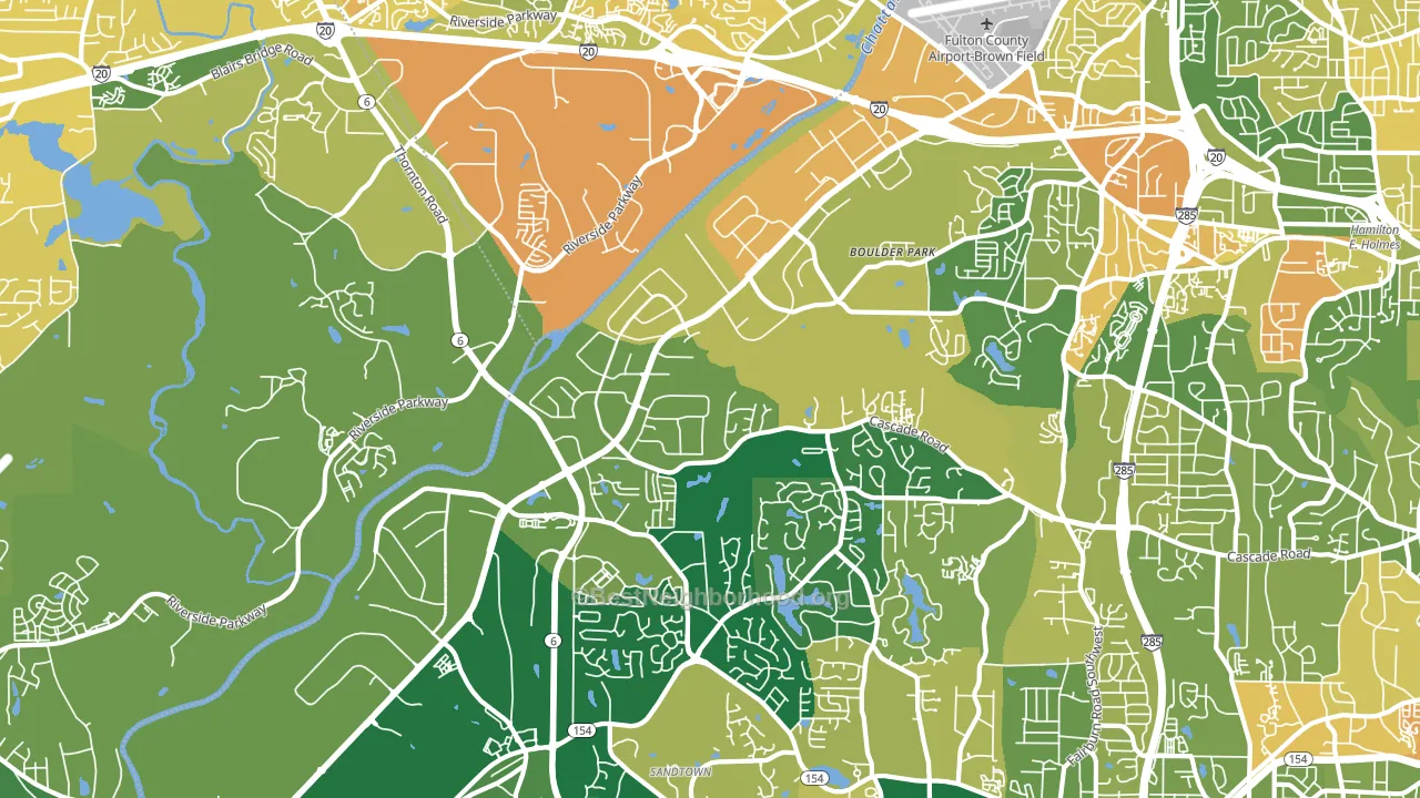 30336, GA block-group voter-turnout map