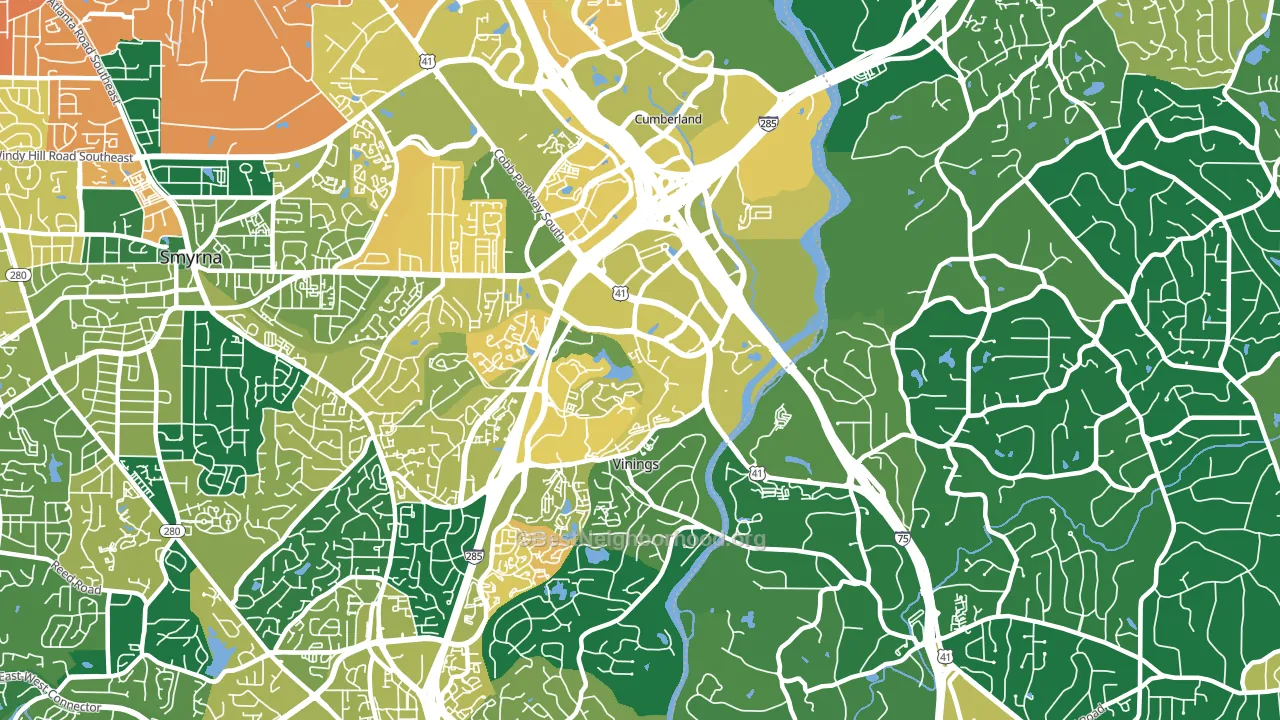 30339, GA block-group voter-turnout map