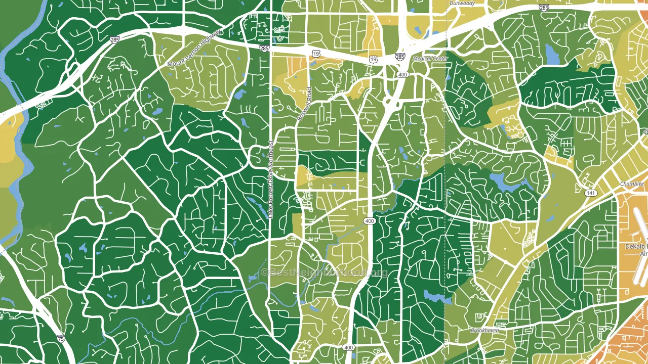 30342, GA block-group voter-turnout map