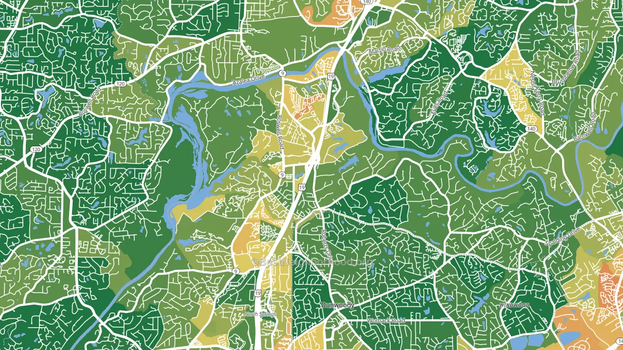 30350, GA block-group voter-turnout map