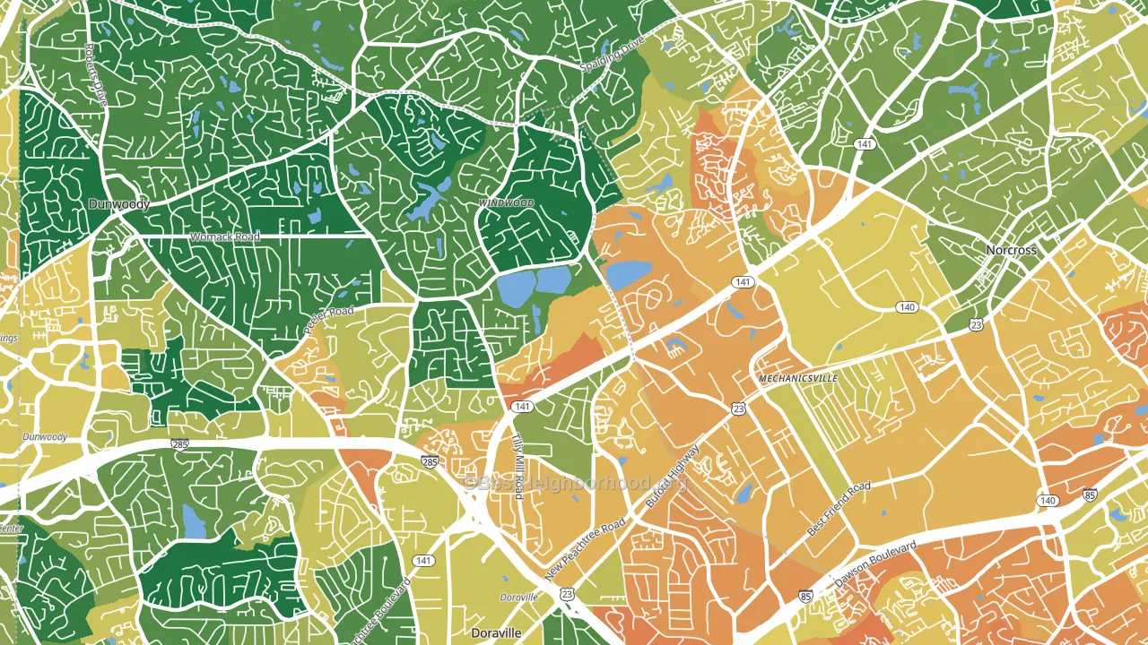 30360, GA block-group voter-turnout map