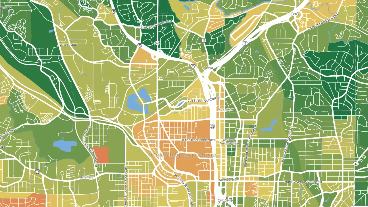 30363, GA block-group voter-turnout map