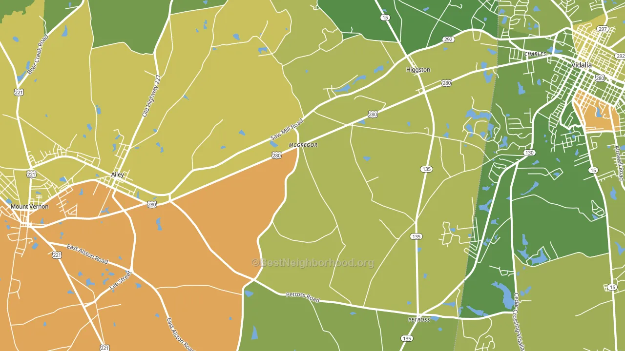 30410, GA block-group voter-turnout map