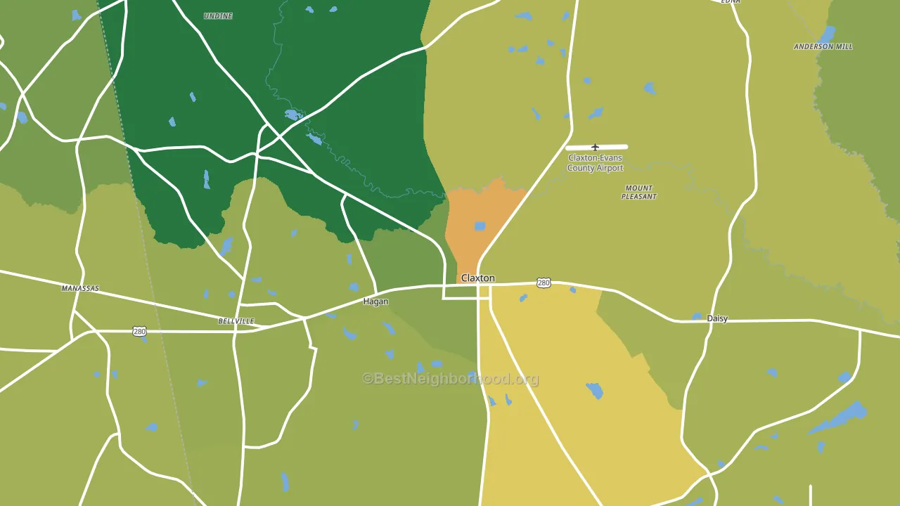 30417, GA block-group voter-turnout map