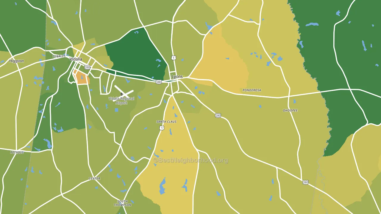 30436, GA block-group voter-turnout map