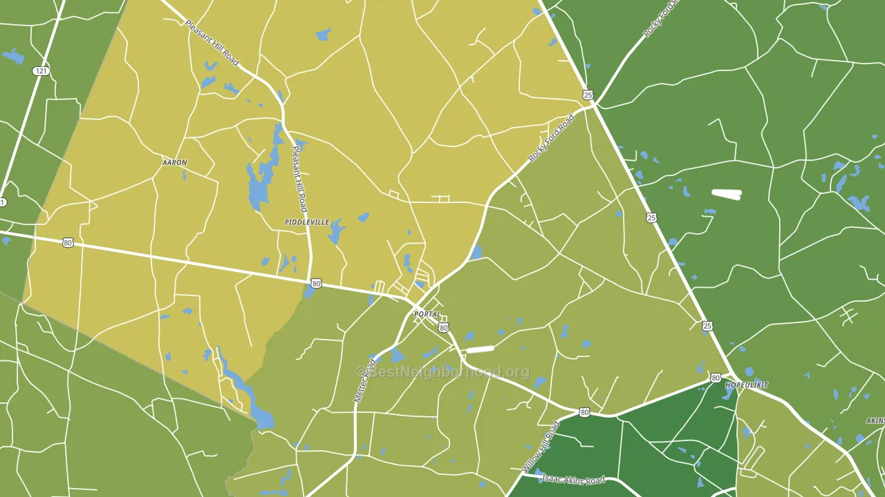 30450, GA block-group voter-turnout map