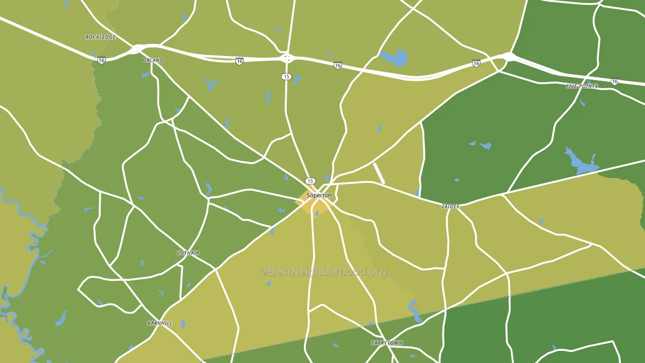 30457, GA block-group voter-turnout map