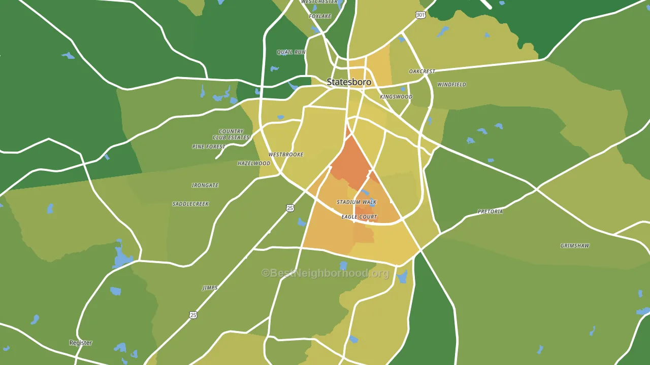 30458, GA block-group voter-turnout map