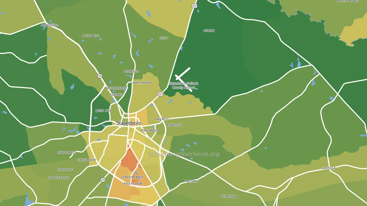 30461, GA block-group voter-turnout map