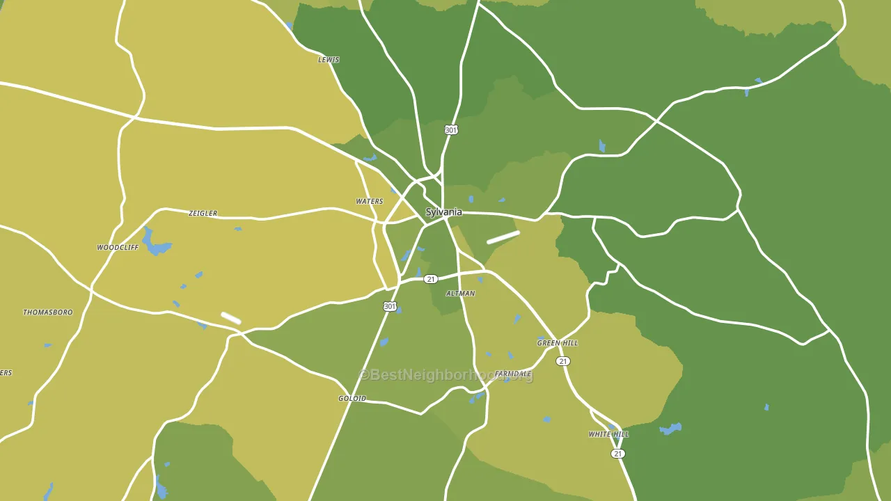 30467, GA block-group voter-turnout map