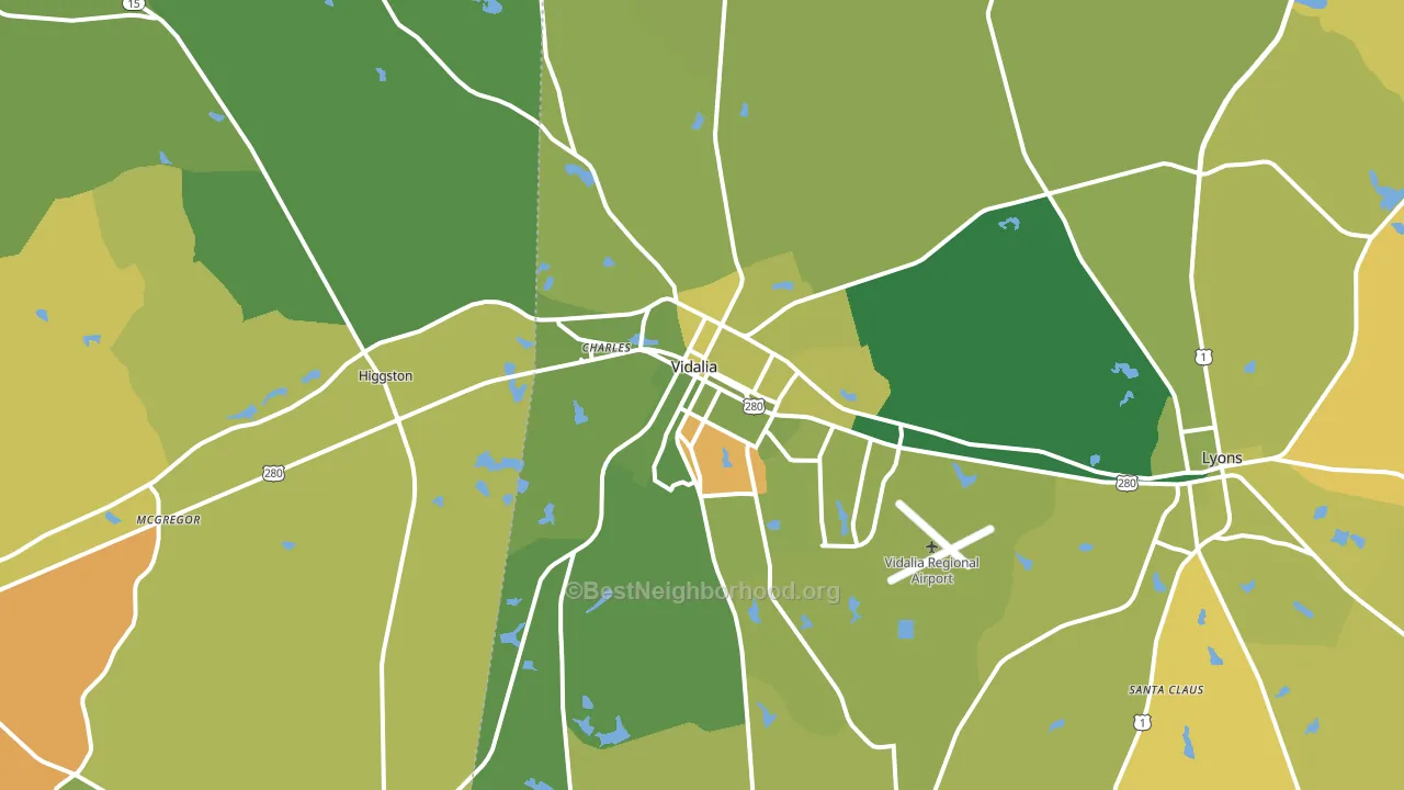 30474, GA block-group voter-turnout map