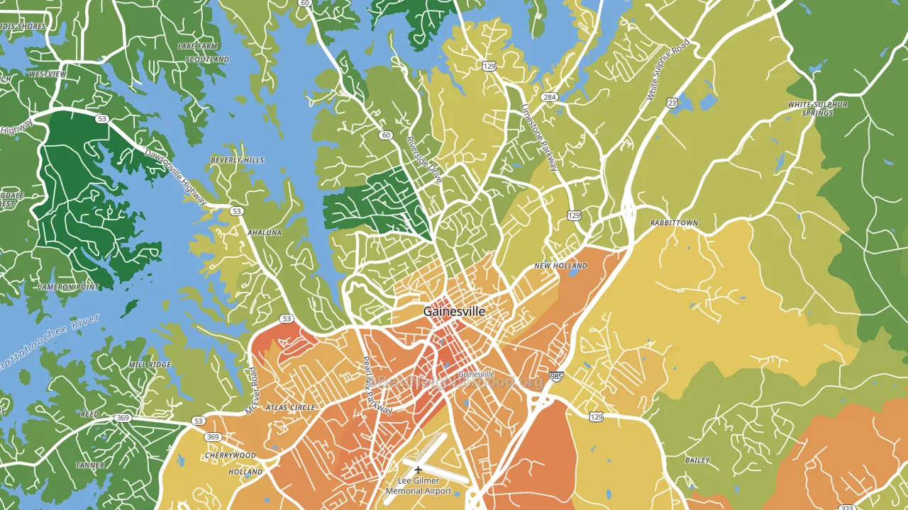 30501, GA block-group voter-turnout map