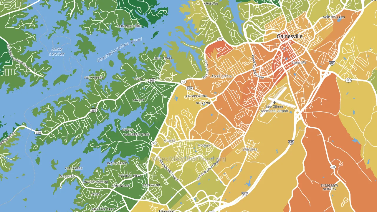 30504, GA block-group voter-turnout map