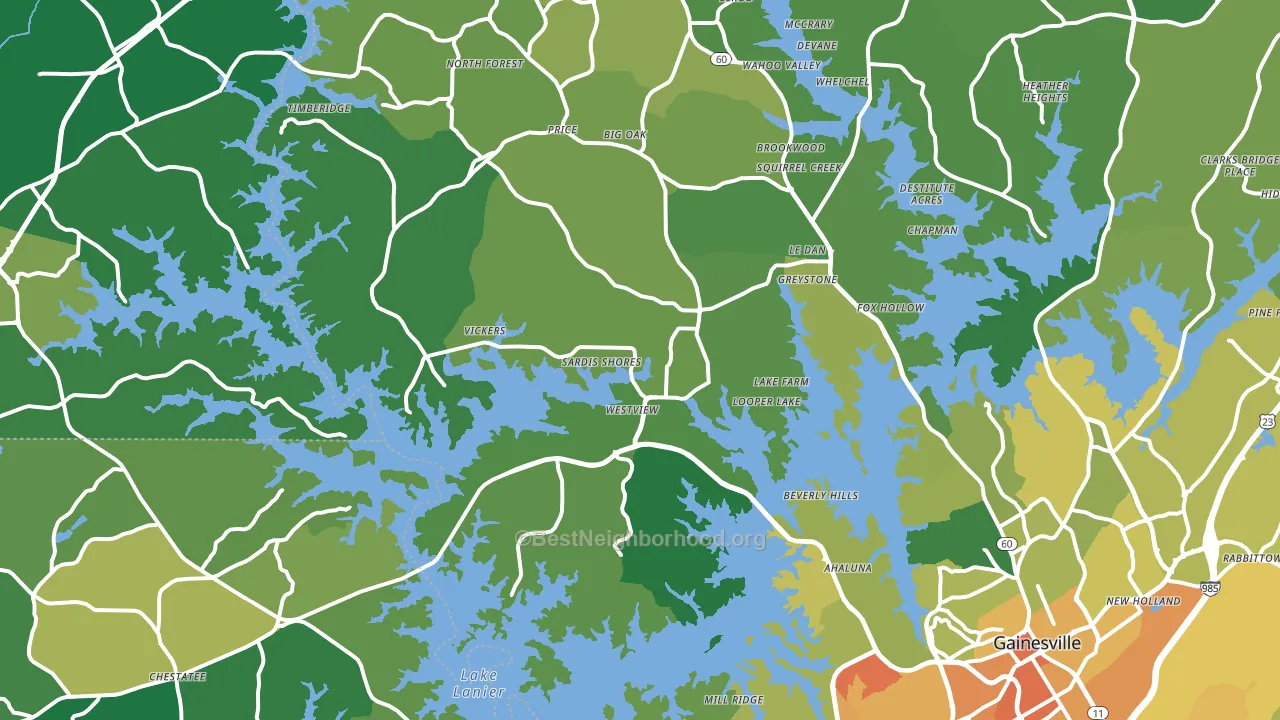 30506, GA block-group voter-turnout map