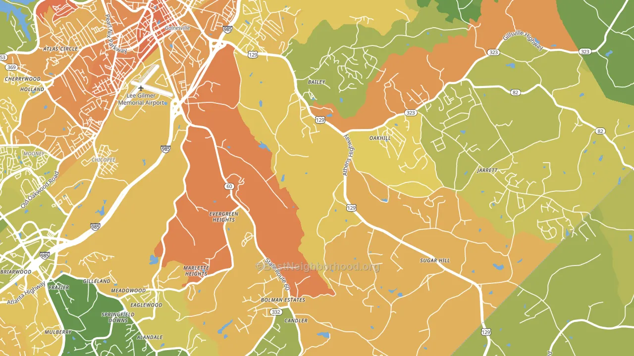 30507, GA block-group voter-turnout map