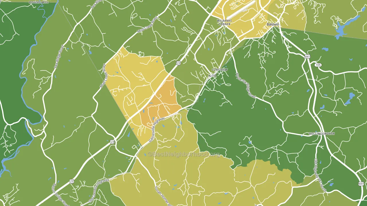30510, GA block-group voter-turnout map