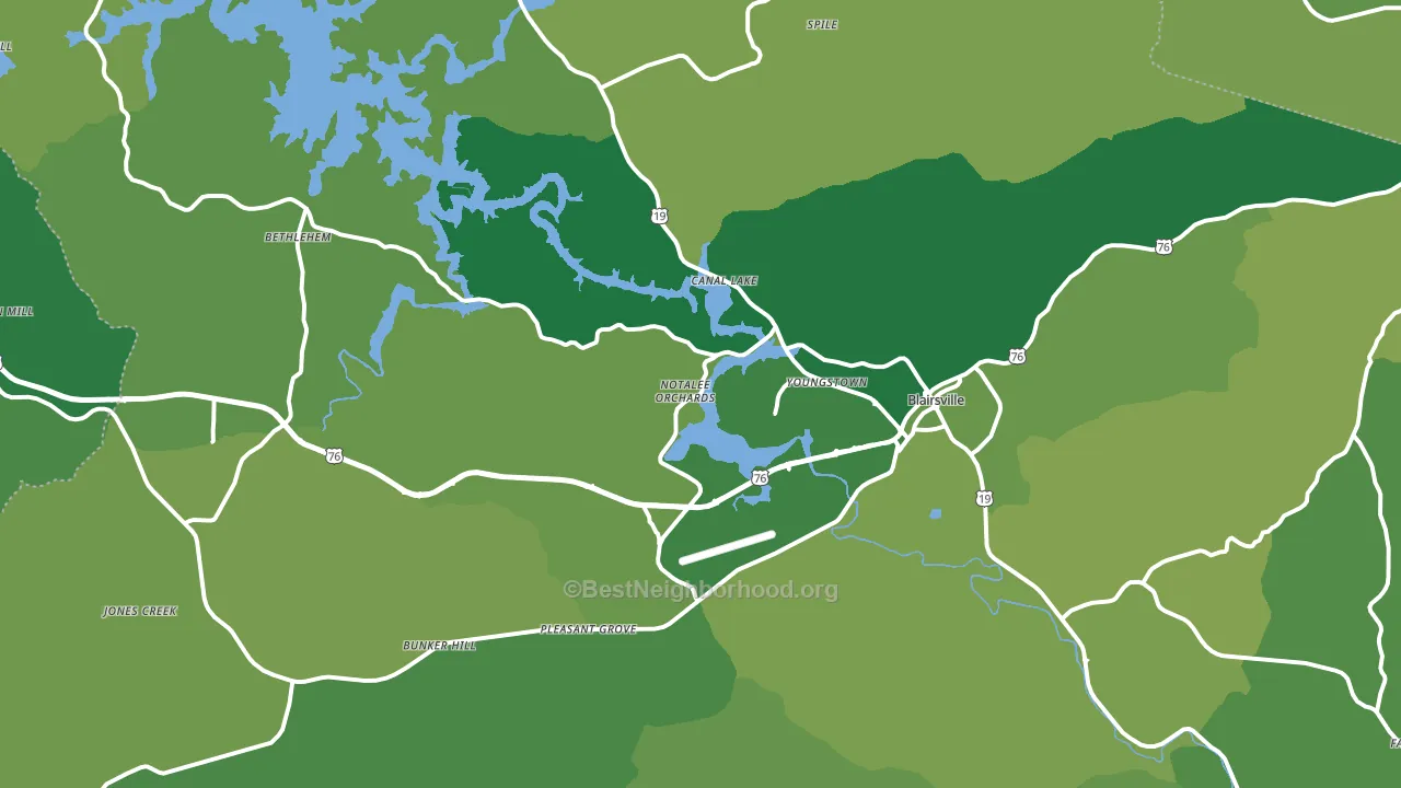 30512, GA block-group voter-turnout map