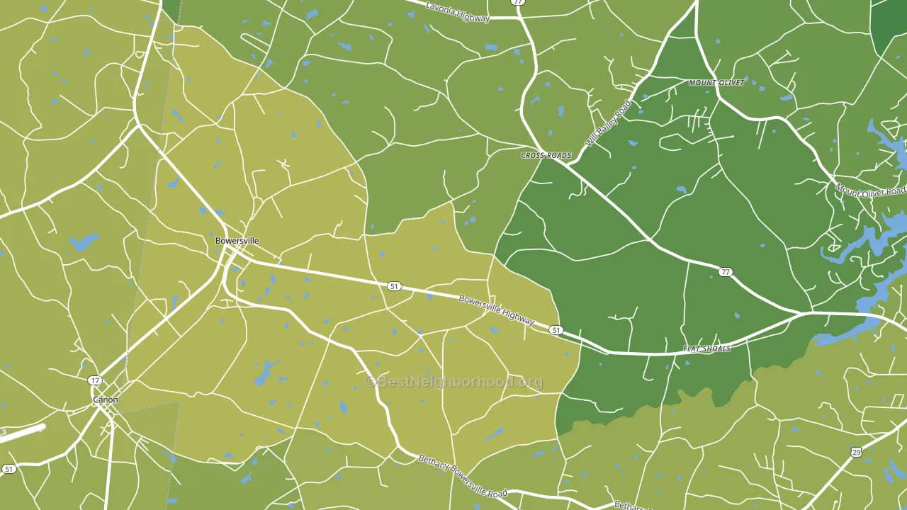 30516, GA block-group voter-turnout map