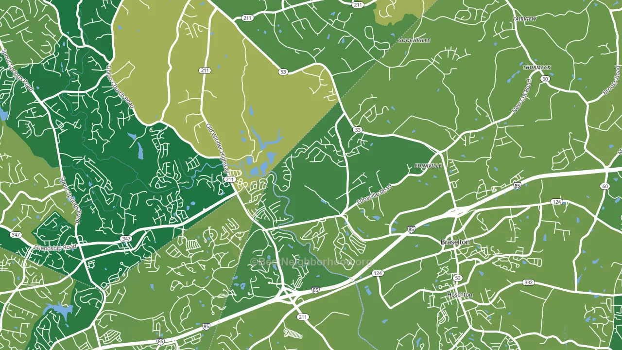 30517, GA block-group voter-turnout map