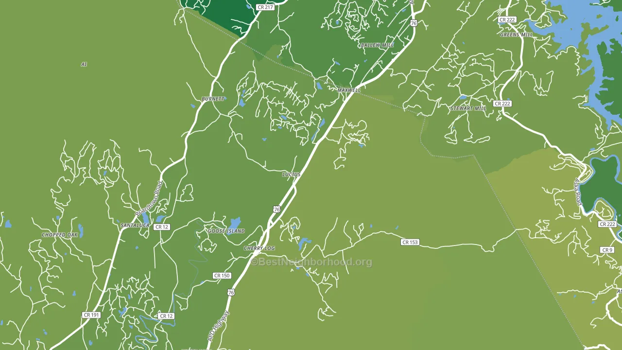 30522, GA block-group voter-turnout map